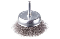 Щетка торцевая на дрель Intertool 75 мм рифленая стержень 6 мм (BT-9075)