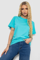 Футболка жіноча однотонна, колір блакитний, 238R111