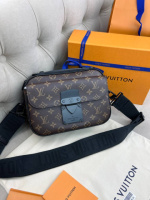 Сумка-месенджер коричнева Louis Vuitton S-Lock Monogram Macassar c835