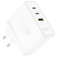 Сетевое зарядное устройство Borofone BN11 USB/ 2 Type-C PD 100W белое
