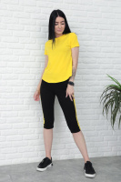 Спортивний костюм з бриджами «Dion» оптом | Норма | Розпродаж моделі Жовтий, 42-44