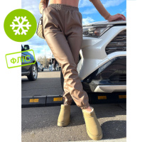 Штани-джогери з екошкіри на флісі «Spenser» оптом | Норма