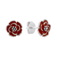 Серебряные серьги CatalogSilver с емаллю (60002269)