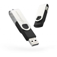 USB флеш накопитель eXceleram 16GB P1 Series Silver/Black USB 2.0 (EXP1U2SIB16)