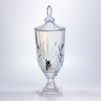 Лимонадниця з краном скляна 3 л диспенсер для напоїв лимонадник із краном Прозорий HP-19-302