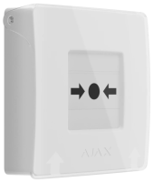 Беспроводная настенная кнопка для активации пожарной тревоги вручную Ajax ManualCallPoint White