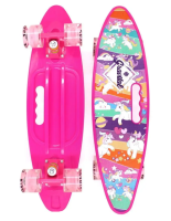 Пенни борд «Penny Cruiser» с ручкой Розовый