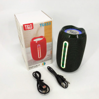 Портативная Bluetooth-колонка TG653 USB с ремешком беспроводная колонка портативная мощная. Цвет: зеленый