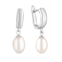 Серебряные серьги CatalogSilver с натуральным жемчугом (2110583)
