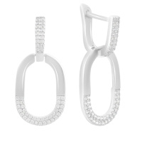 Серебряные серьги CatalogSilver с фианитами (2191841)