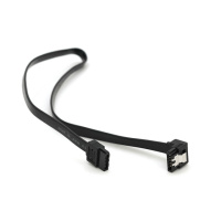 Кабель интерфейсный SATA 0.45м, загнутый с защелкой, черный