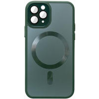 Чохол TPU+Glass Sapphire Midnight with MagSafe для Apple iPhone 15 Pro (6.1«), Зелений / Forest green - купити в SmartEra.ua