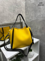 Три відділення. Жовта - формат А4 - велика, стильна та зручна сумка (0555)