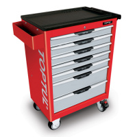 Тележка инструментальная профессиональная TOPTUL (Pro-Line) 7 секций (красная) TCAC0702