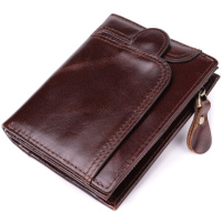Вертикальный мужской бумажник из натуральной кожи Vintage sale_15096 Коричневый