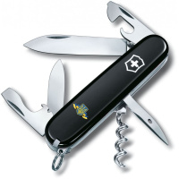 Нож Victorinox Spartan Ukraine Black «Герб України Зі Стрічкою» (1.3603.3_T1010u)