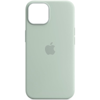 Чохол для Apple iPhone 14 Plus (6.7«») - Silicone case (AAA) full with Magsafe Бірюзовий / Succulent - купити в SmartEra.ua