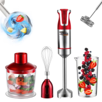 Ручний блендер 5 в 1 HB ZP-074 1500 Вт Червоний