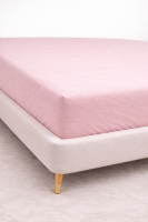 Простирадло на резинці Ecotton 90х200 см фланель бавовняне Pink рожевого кольору