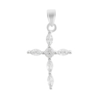 Серебряный крестик CatalogSilver с фианитами (2192954)