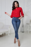 Жіноча блузка «Sellin» оптом | Норма і батал 46-48, Червоний