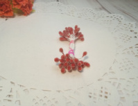 Тичинки квіткові в цукрі червоні 5 мм,50 тичинок в пучку