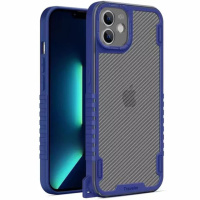 Чохол TPU+PC TRAVEL Carbon для Apple iPhone 12 (6.1«») (Синій) - купити в SmartEra.ua