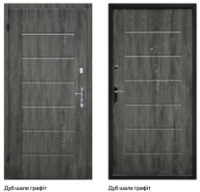 АКЦІЯ Двері вхідні GALICIA Гармонія 007 Дуб шале графіт, 860x2050