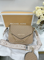 Сумка кросс боді Michael Kors Майкл Корс 2 в 1 бежевий