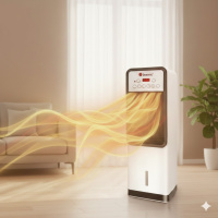 Напольный обогреватель - кондиционер с увлажнителем  3в1 Domotec BFX-8D-1668, 3600W, мини нагреватель воздуха