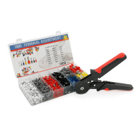 Кримпер HCS8 6-6A для обжима кабельного наконечника, black- red + набор кабельных наконечников (VE0508,VE7508,VE1008,VE1508,VE2508,VE4009,VE6012, VE1)