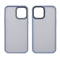 Чехол Colorful Matte Case для Apple iPhone 12/ 12 Pro синий Люкс