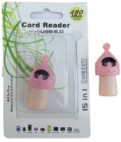 Картридер T-Flash/Micro SD Micro Card Reader ГОЛОВА В ШАПЦІ