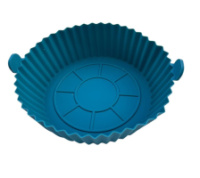 Форма в аерогриль круглая силиконовая 19287 20х20х5 см голубая