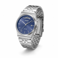 Чоловічий годинник Casio MTP-B146D-2A — класична модель з нержавіючої сталі та синім циферблатом
