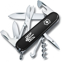 Нож Victorinox Climber Ukraine Black «Тризуб» (1.3703.3_T0010u)