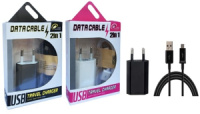 СЗУ USB 2 в 1 з microUSB 1000 mAh BLACK/WHITE