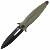 Нож Acta Non Verba Z400 (stonewash, liner lock, plain, sleipner), DCL/оливковый