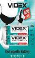 Акумулятор VIDEX Rechargeable R-6 600mAh 1.2V(HR6, size AA, NiMN)