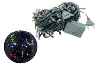 Гирлянда электрическая мультицвет 220В 8 режимов свечения 80L х 9м Темно зеленая (116355 (D-13))