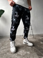 Спортивні штани не утеплені легкі принтовані