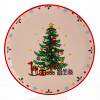 Новогодняя тарелка из фарфора Ø21.5 (см) CR-1-2