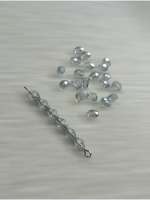 Хрустальные бусины*капля*/ 4*6 мм/ небесно голубой / 1 шт