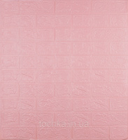Самоклеюча декоративна 3D панель під рожеву цеглу 700x770x3мм