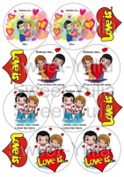 Вафельные картинки на тему: Свадьба; День Святого Валентина