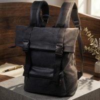 Текстильный рюкзак для ноутбука работы учебы и города FABRA 22583 Черный