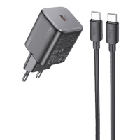 МЗП Hoco N40 Mighty PD20W (1USB-C) + кабель Type-C to Type-C