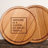 Доска для нарезки «Ukraine is a capital of great people», 30 см, английский