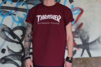 Бордовая футболка Thrasher