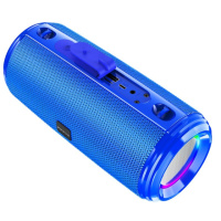 Портативная Bluetooth колонка Borofone BR13 с LED подсветкой blue